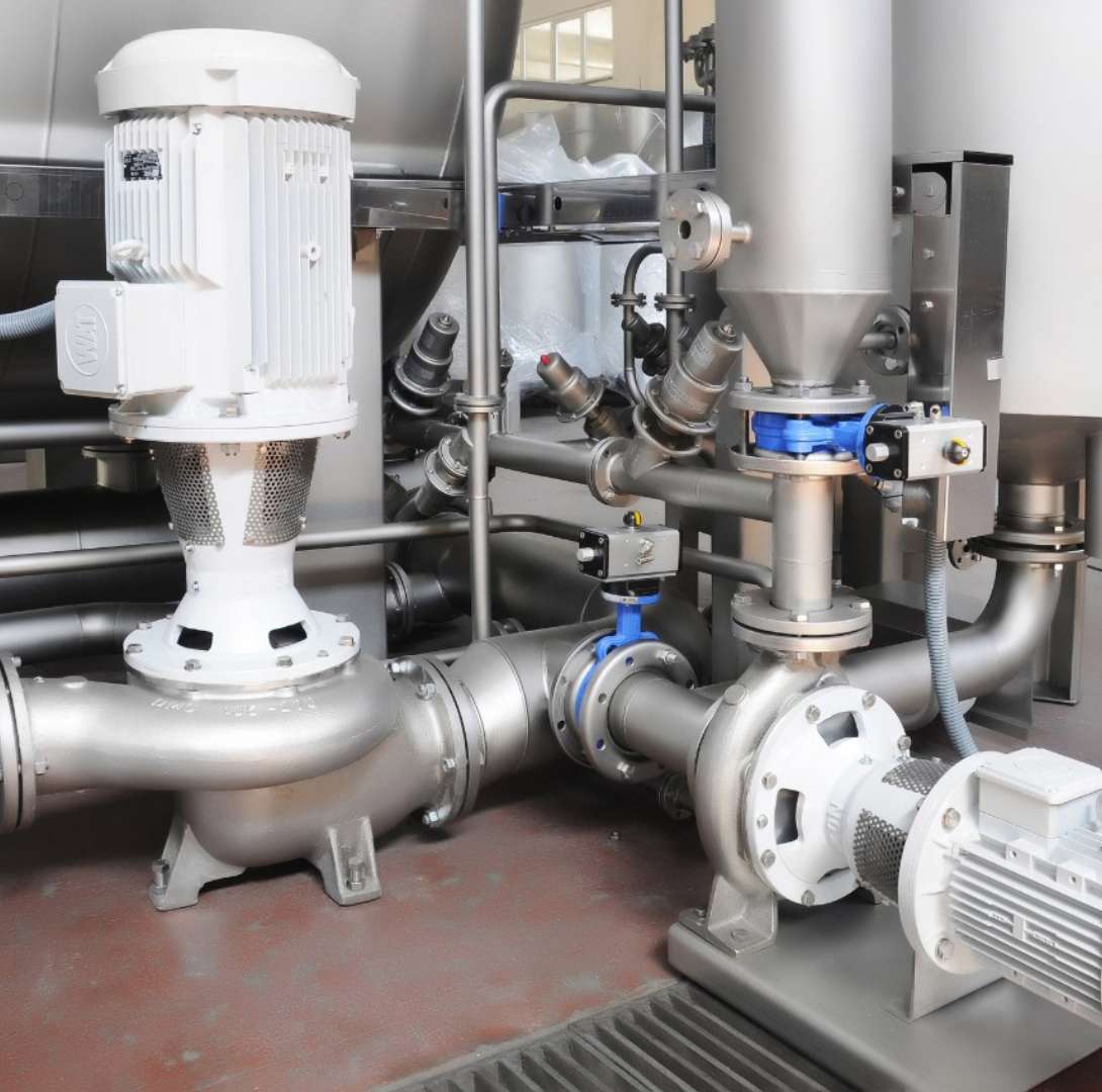 Vibration sensor installed on industrial pump